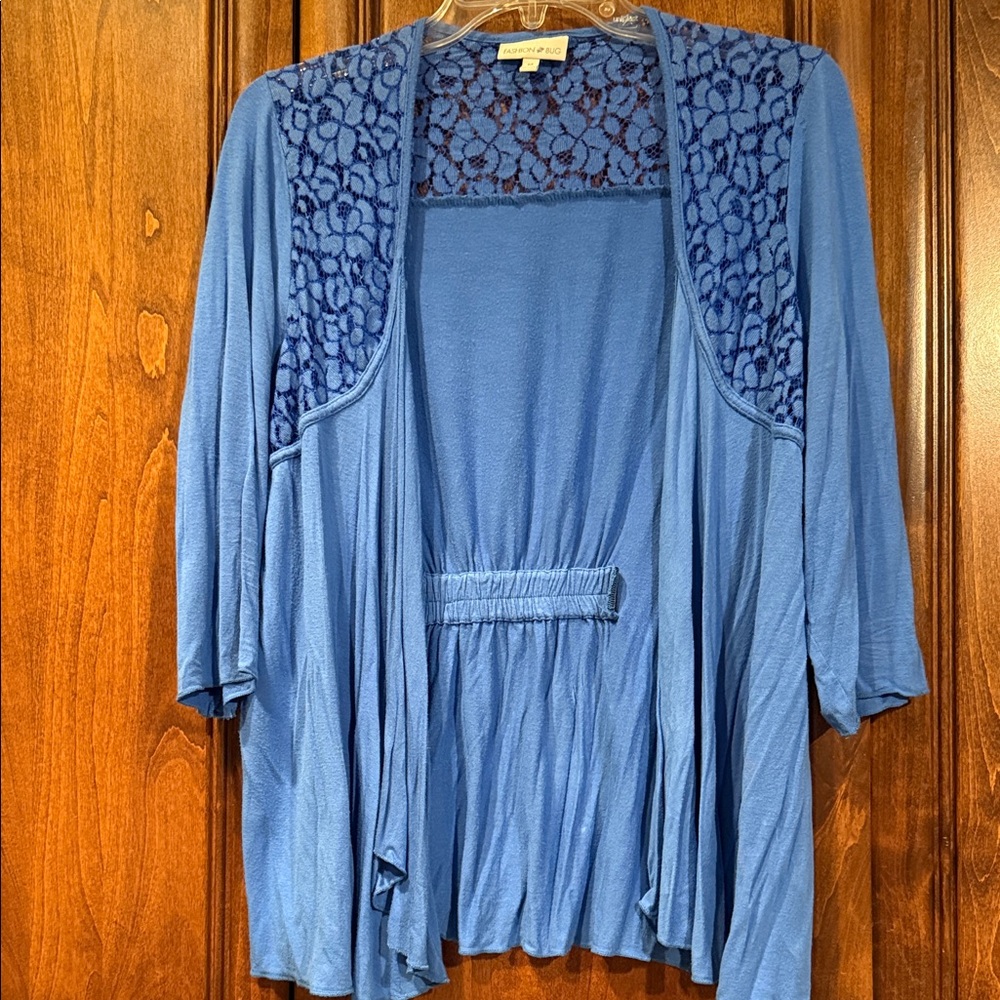 Fashion Bug Blue Lace Cardigan